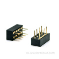 Encabezado femenino de 2.54 mm dual fila recta 8p